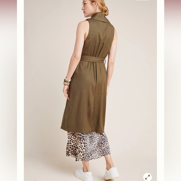 Anthropologie Hollis Tie-Front Trench Vest - Picture 2 of 9